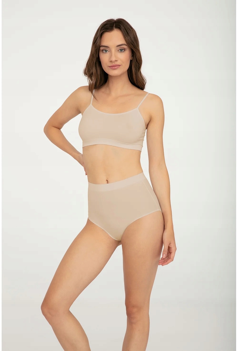 GATTA BRIGITTE COMFORT, figi bezszwowe BEŻOWE, L Wzór dominujący bez wzoru