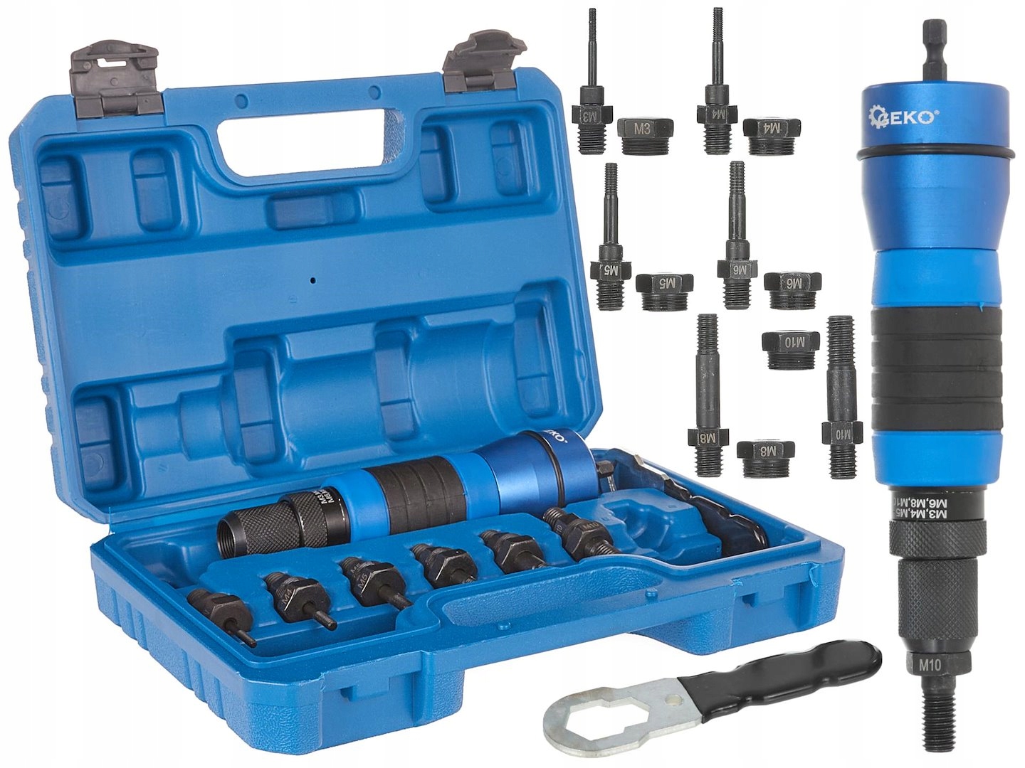 Nýtovač nýtovacích matic Nitování adaptér na šroubovák M3-M1 Geko Profi