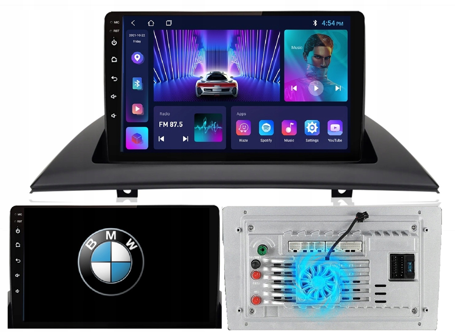 Radio Gps Nawigacja Android Bmw X3 E83 2003-2012 +kamera+wentylator 2/64GB