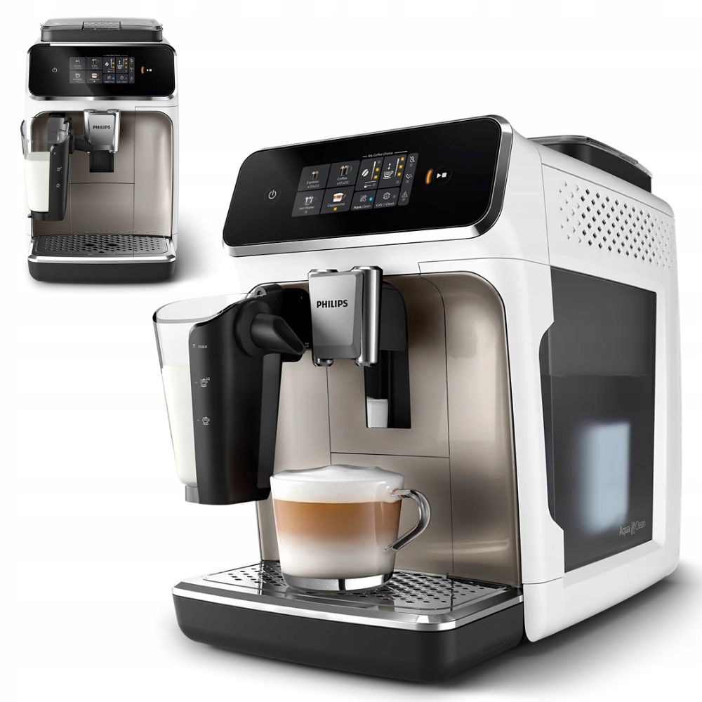 Automatický kávovar Philips LatteGo 2300 biely chróm EP2333/40