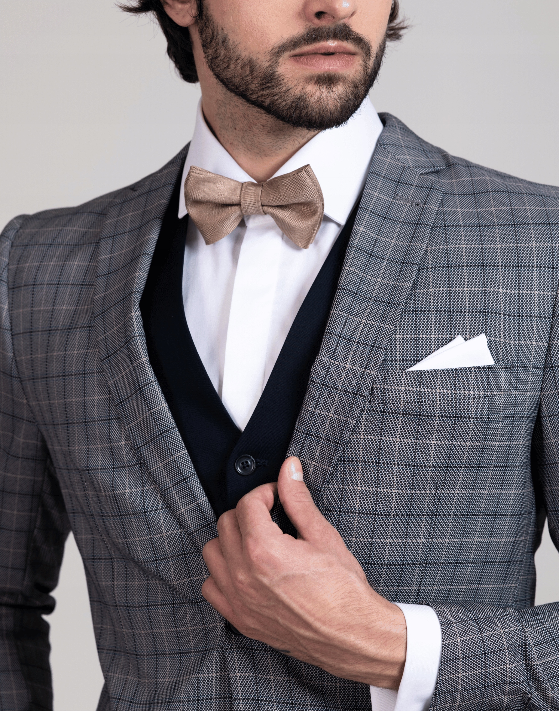 Šedá sako obleková bunda Slim 182/104