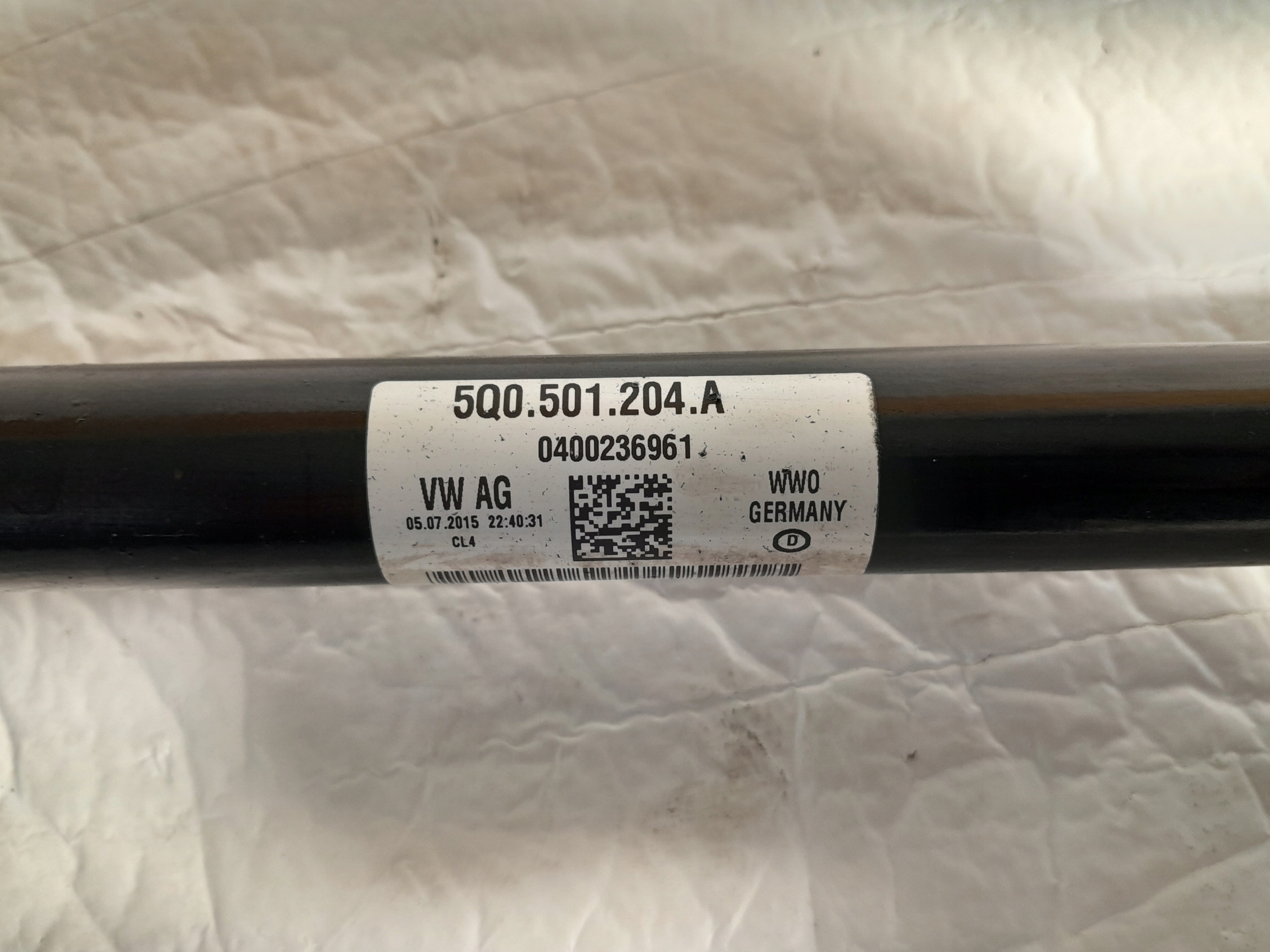 AUDI A3 S3 8V semi-axis right rear part 5Q0501204A