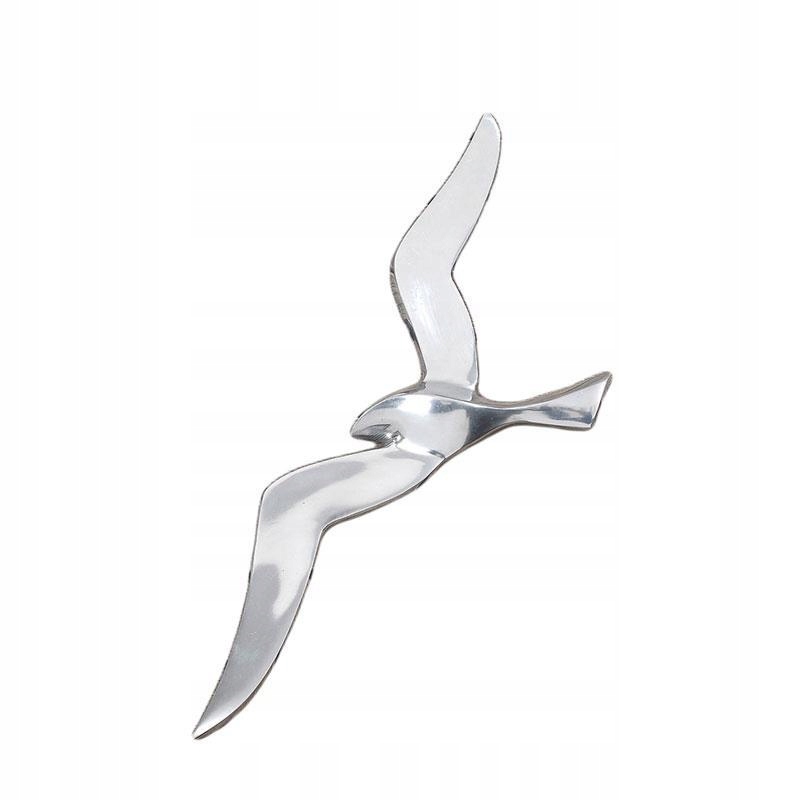 

Dekoracja ścienna mewa aluminium 36cm srebrna loft