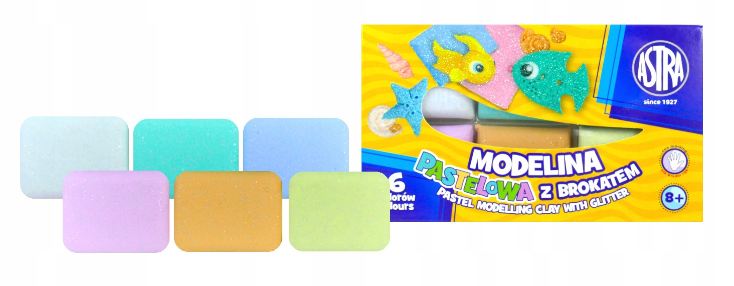

Astra modelina pastelowa brokatowa a'6