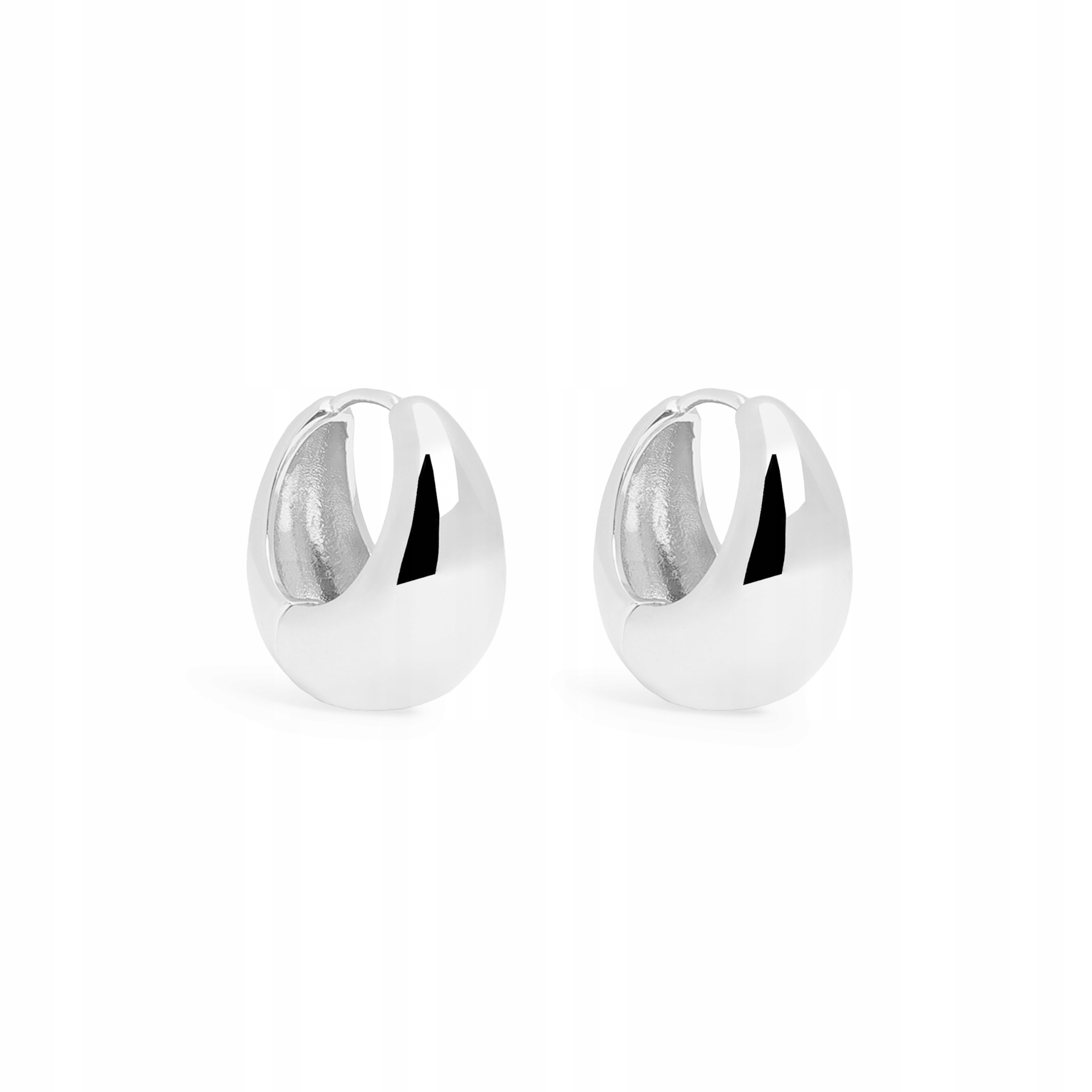 Kolczyki koła rodowane Ania Kruk srebrne szerokie vintage 2,1 cm mosiądz