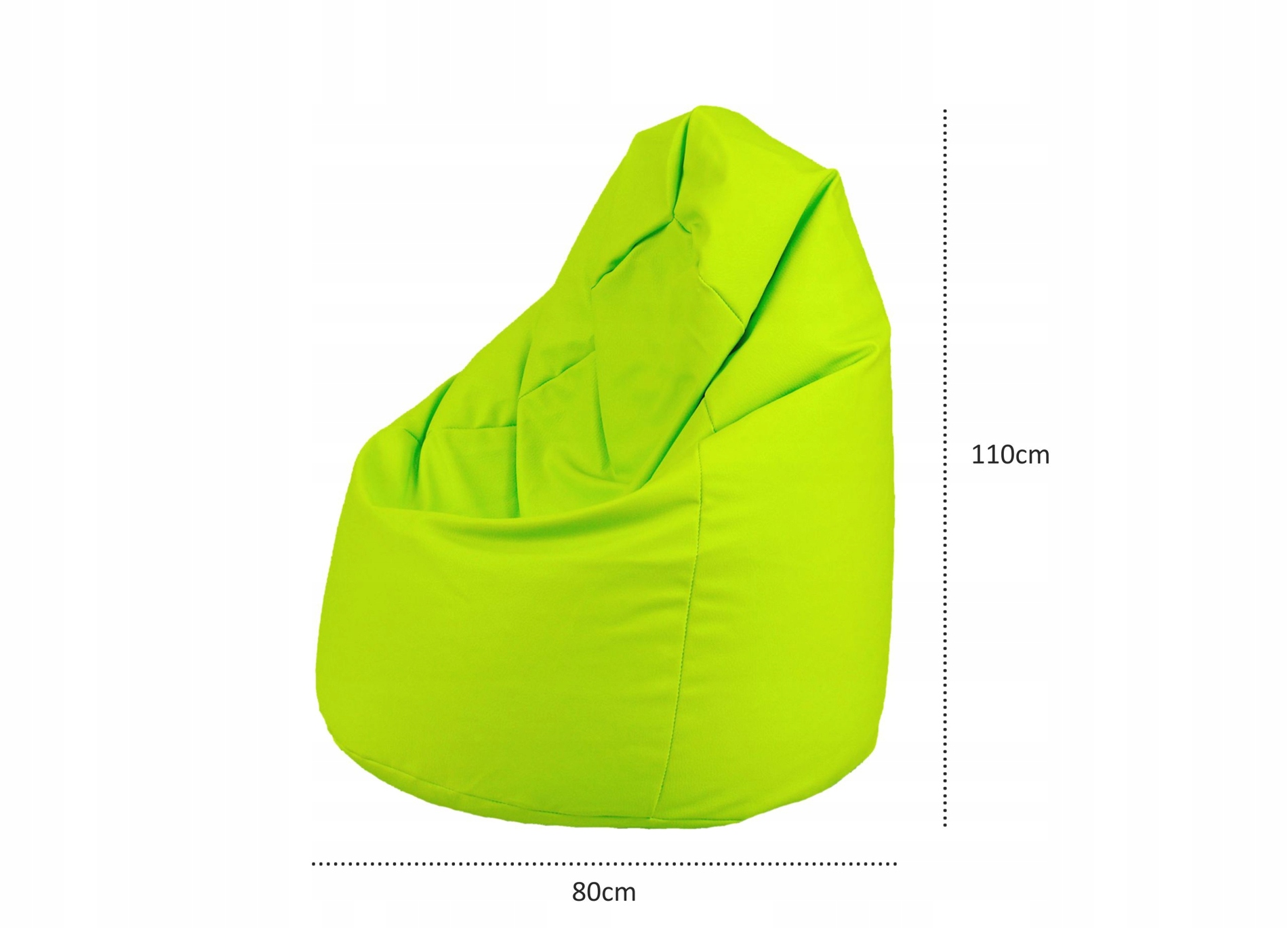 Fotel sako 300L, pufa z wypełnieniem styropianowym Szerokość mebla 80 cm