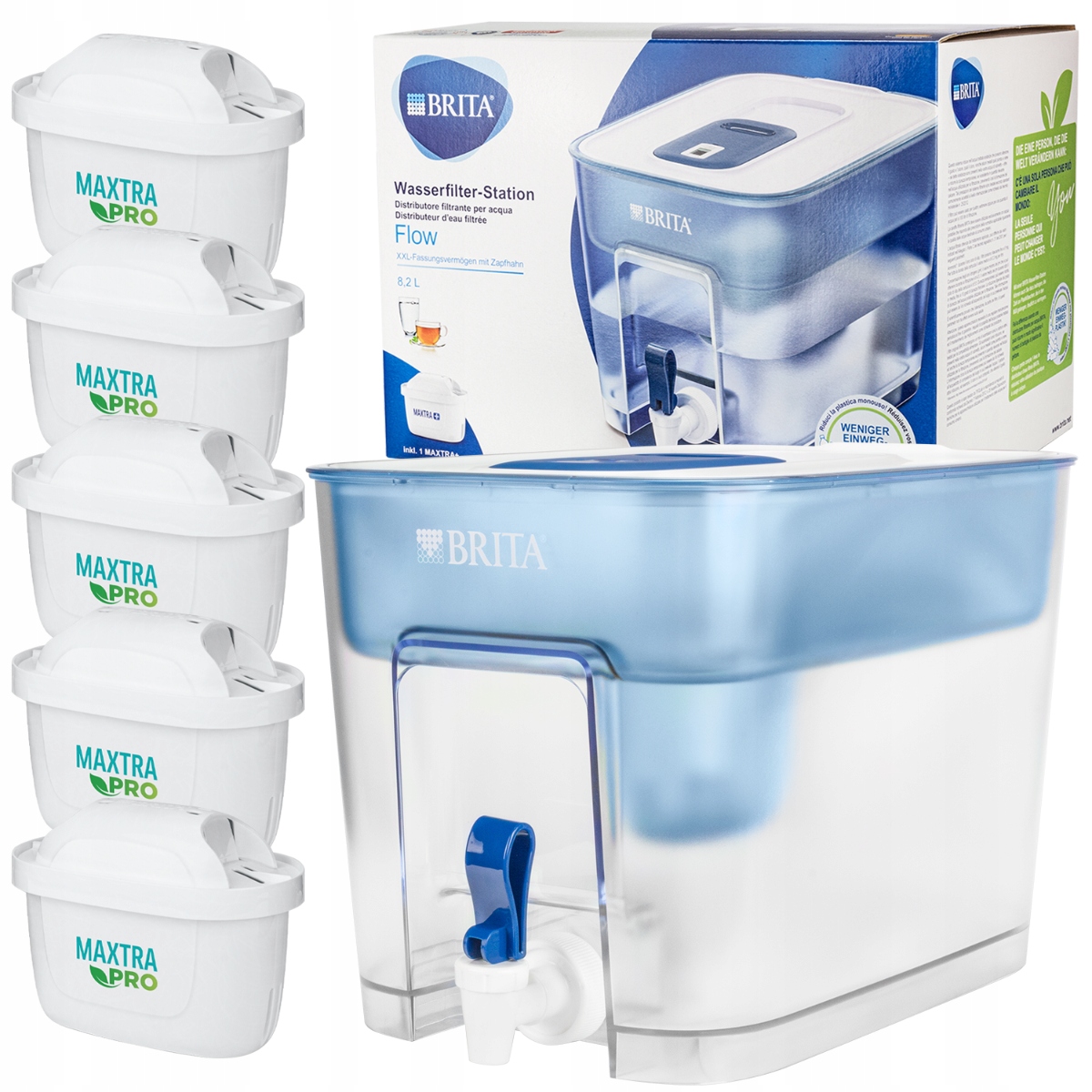 Dzbanek Filtrujący Brita Flow 8,2L 5x Wkład Maxtra Pro Pure Performance