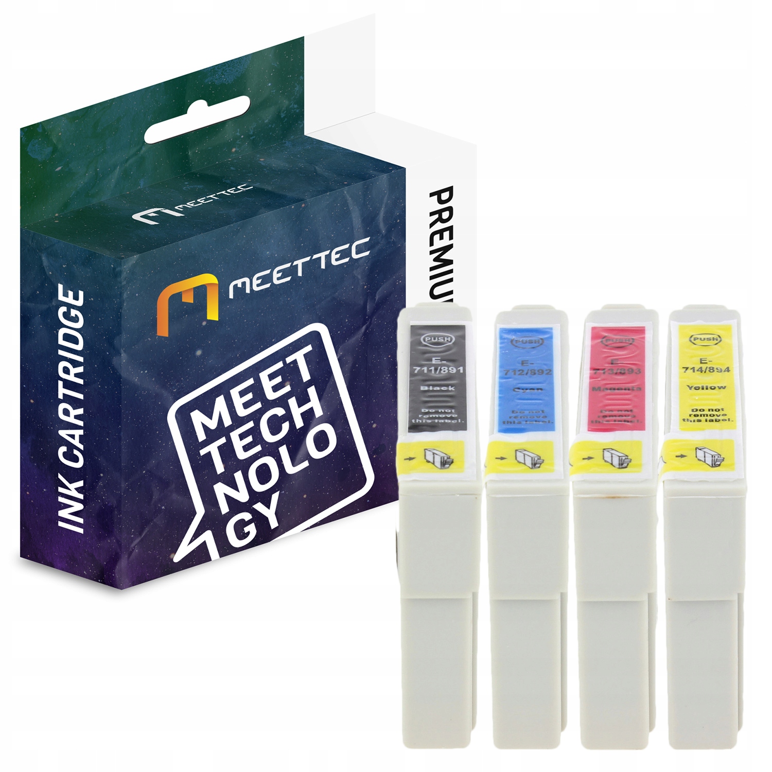 

4 x Zamiennik tuszu do Epson T0711-T0714 Cmyk