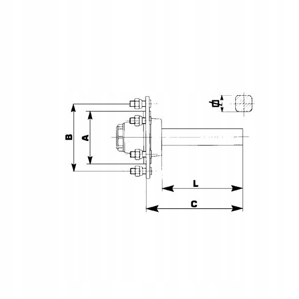 KS40440G2001 - Полуось полный ADR профиль 40x40 мм
