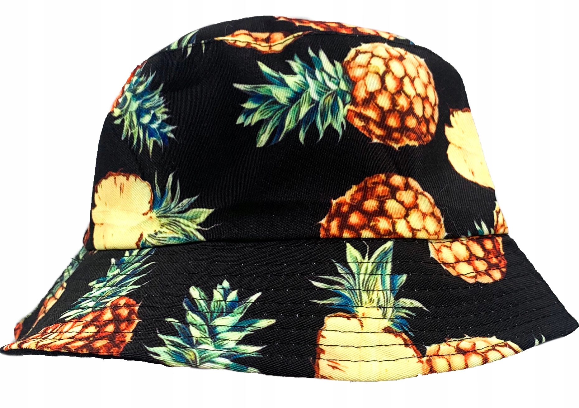 

Czapka letnia bucket hat kapelusik czarna ananasy