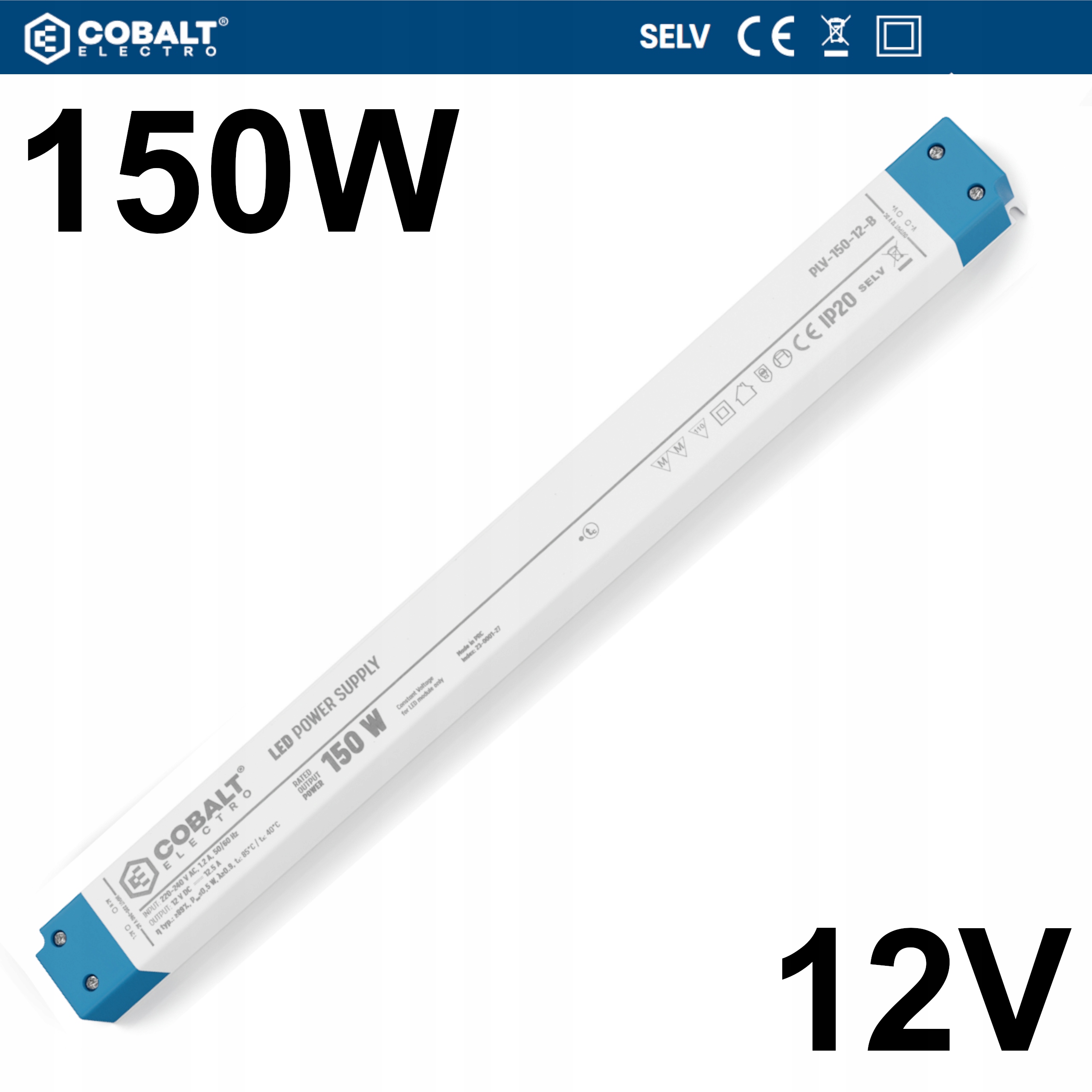 Napájecí Zdroj Pro Led Pásky Ultra Slim IP20 Plv 150W 12V