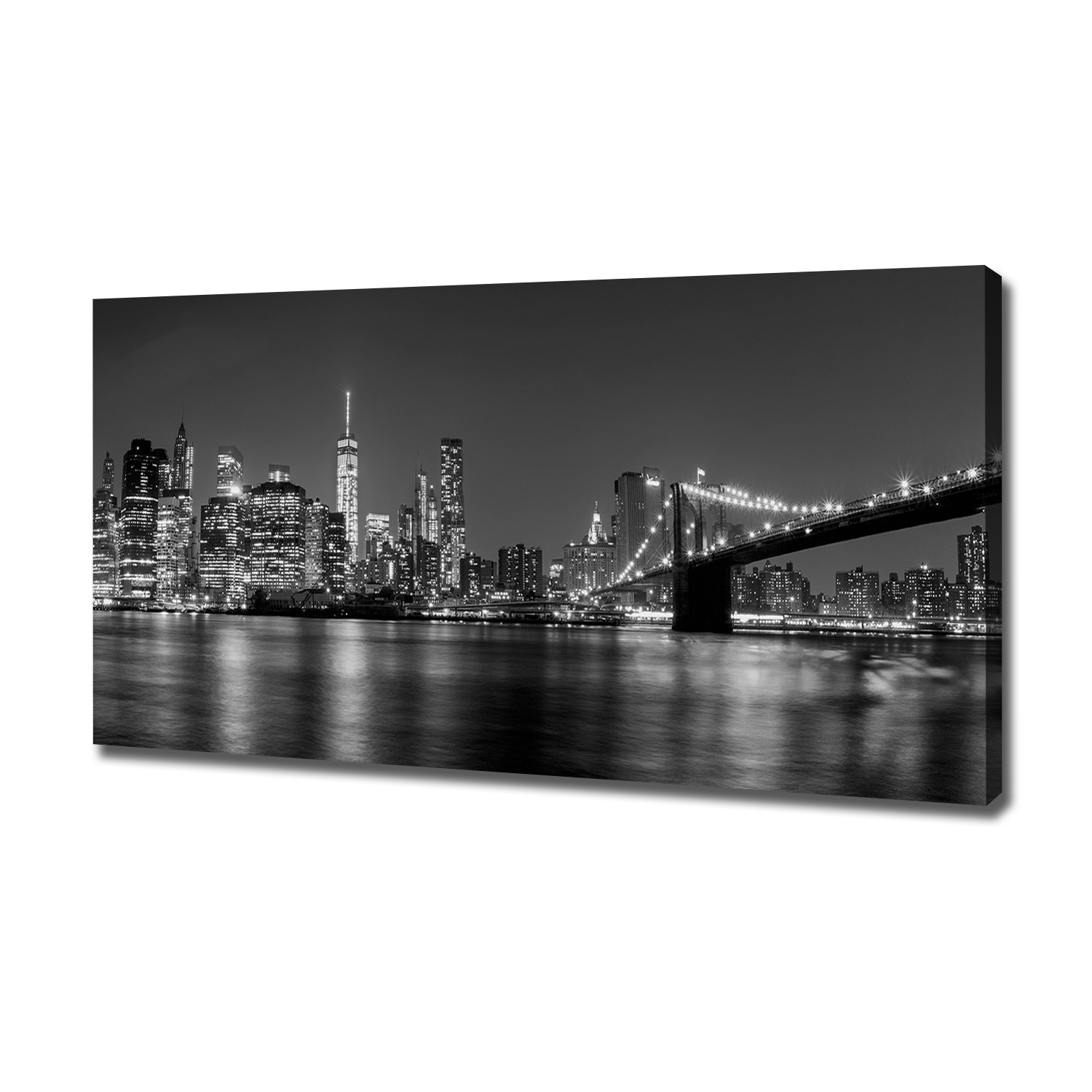 

Foto obraz na płótnie Manhattan nocą 120x60 cm