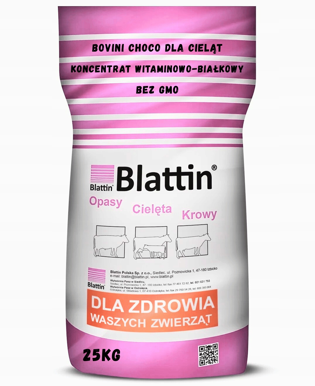 Bovini Choco Koncentrat Dla Cieląt Blattin 25KG Dodatek Energii I Białka