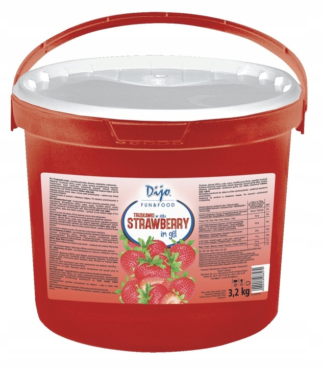 Owoce Truskawki w żelu 3,2 kg Frużelina do gofrów o smaku truskawkowym
