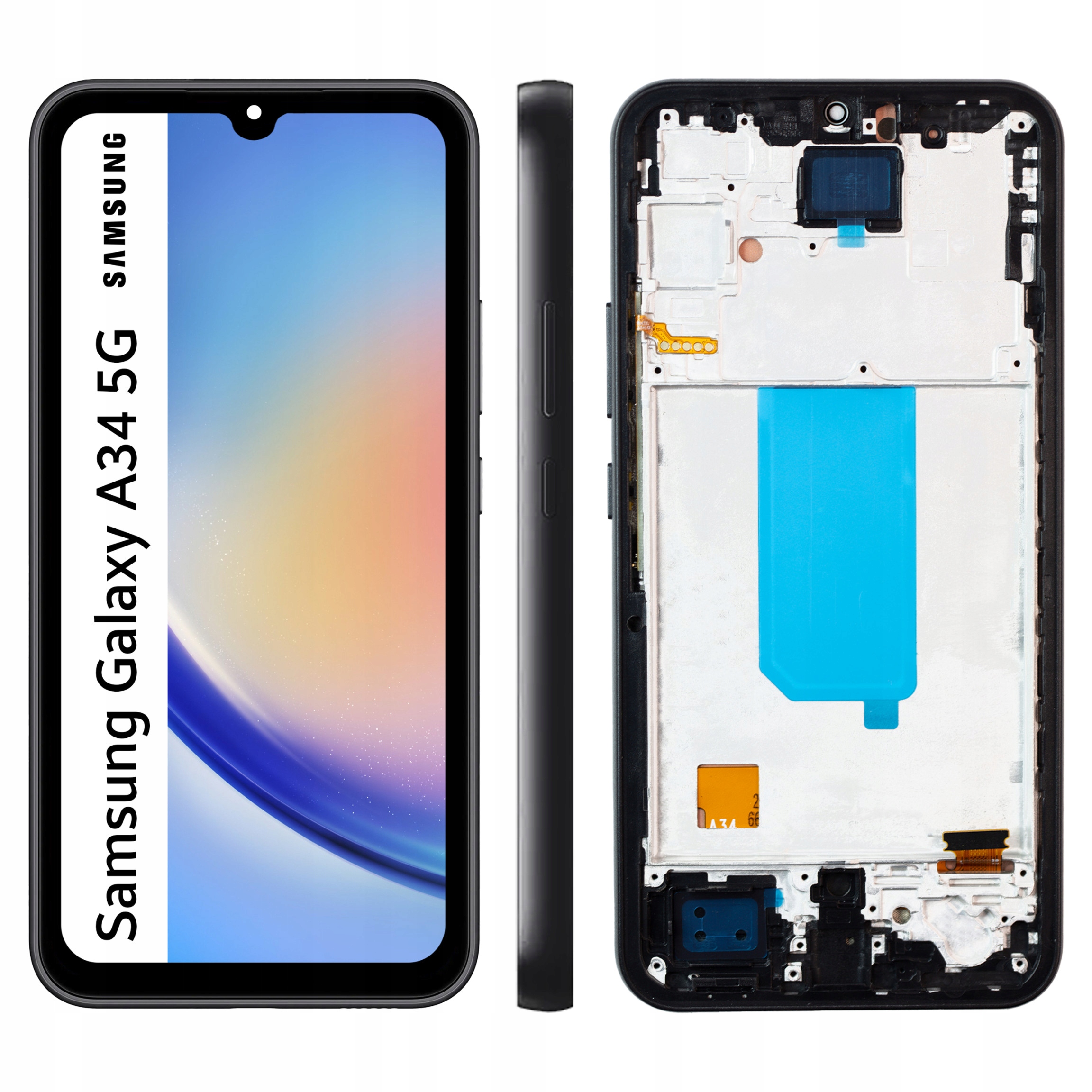 Displej pro Samsung Galaxy A34 5G LCD displej Incell Rámeček Černý SM-A346B