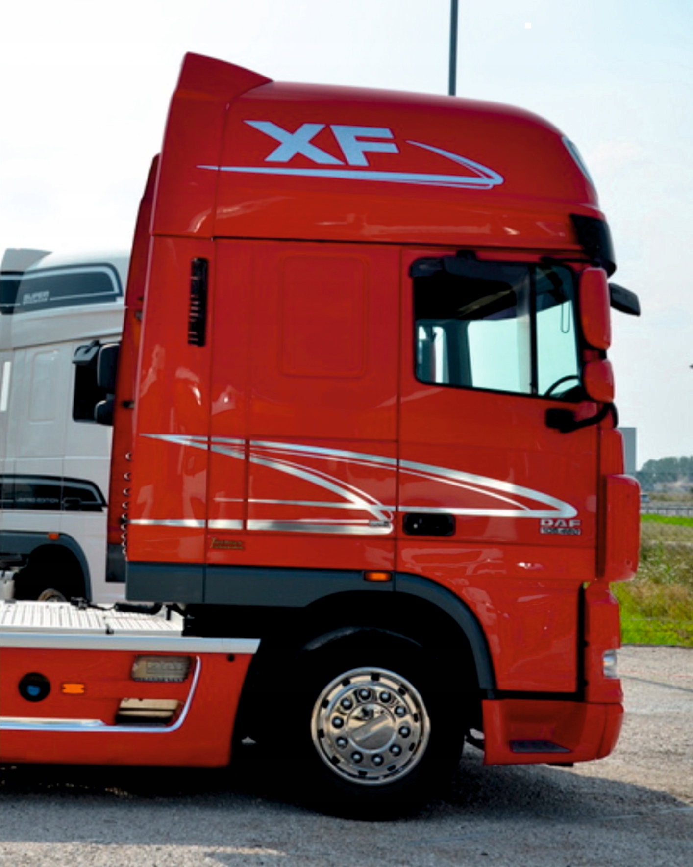 Samolepky Nalepka Daf Xf 105 95 Vzor 10 Chróm