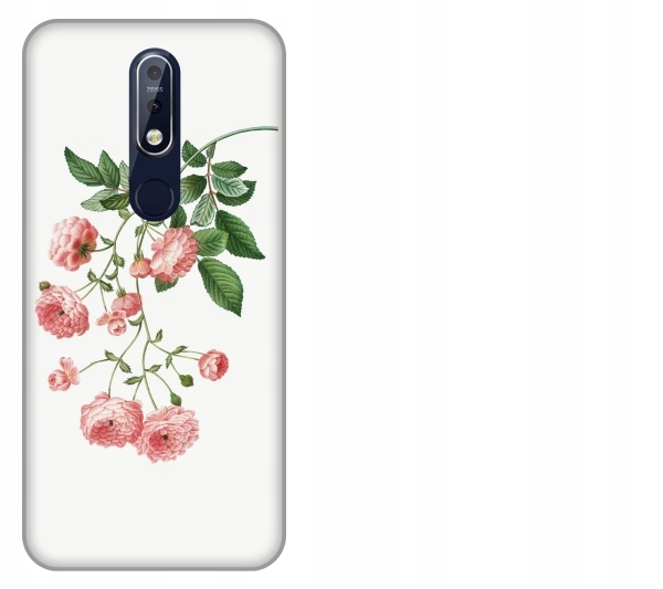 

Etui pokrowiec Nokia 5.1 5_1 Plus Kwiat rózowy akw