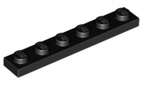 

Lego 3666 płytka 1x6 czarny 10 szt Nowy