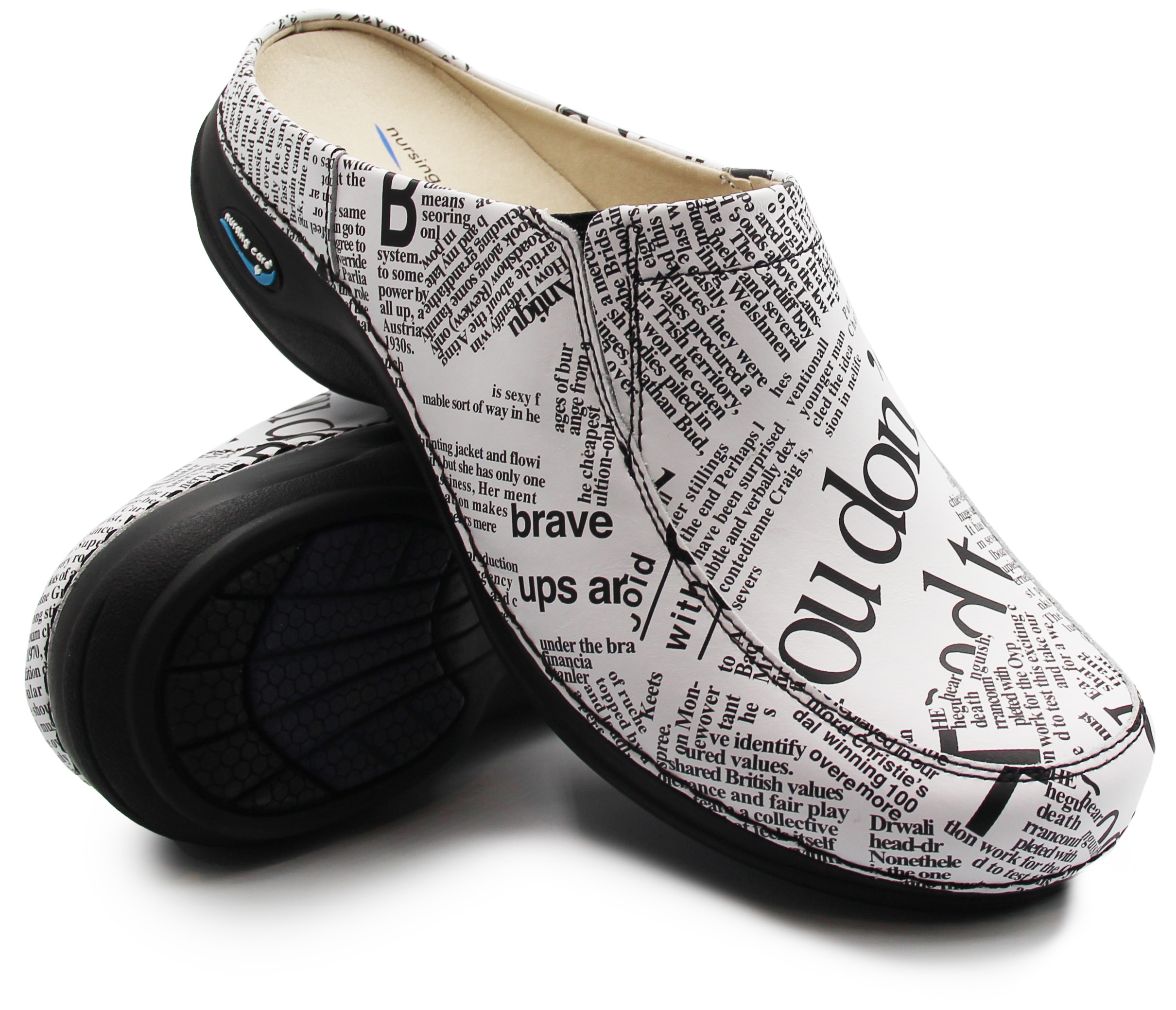 Kožené Nazouváky Dámské Nápisy Nursing Care Paris WG4F9 40