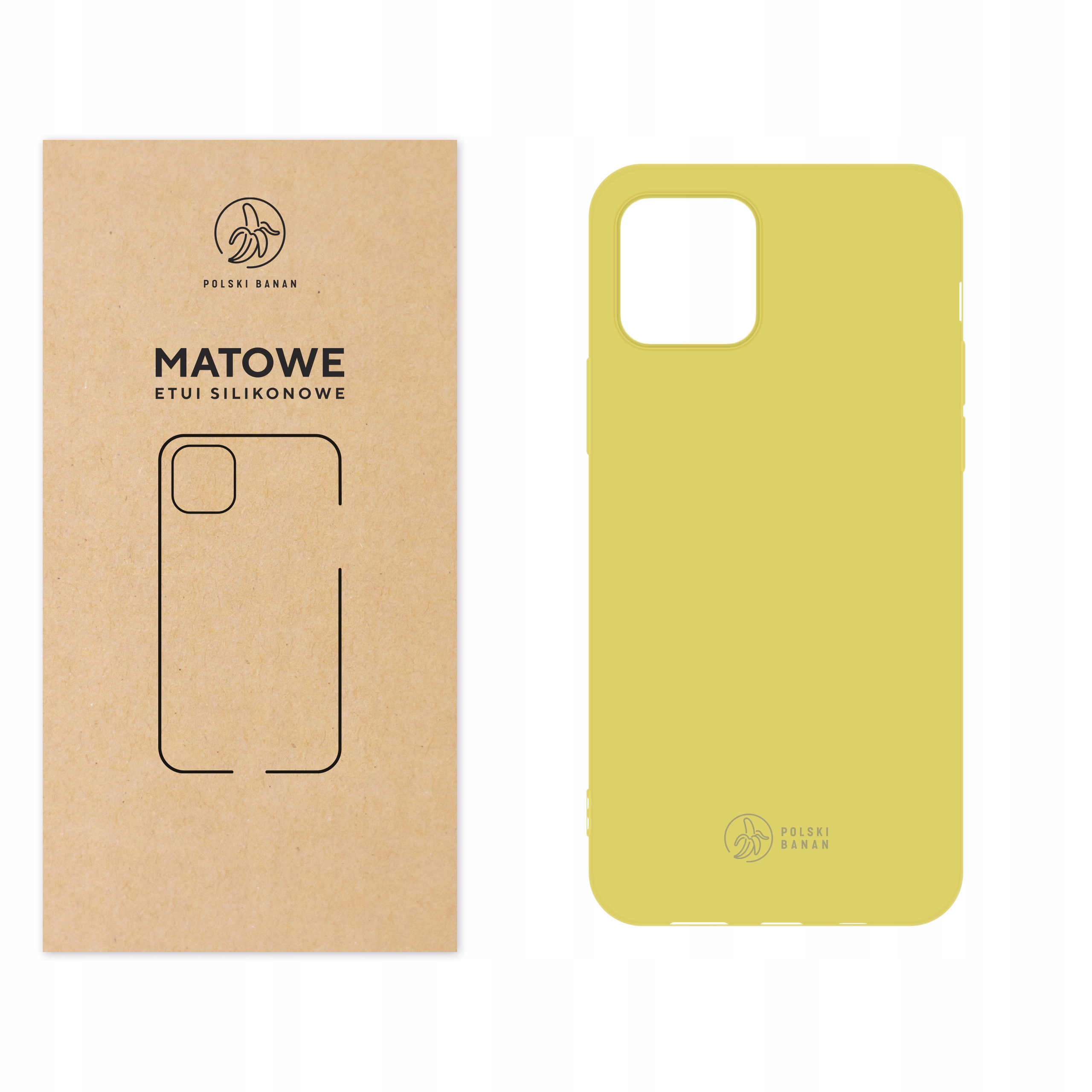 

Etui Matowe do iPhone 12 Pro żółte