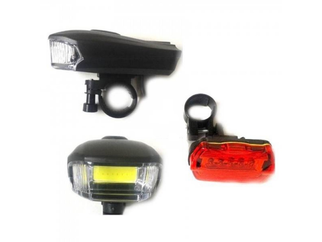 

Lampka latarka rowerowa 5 led Cob przód tył