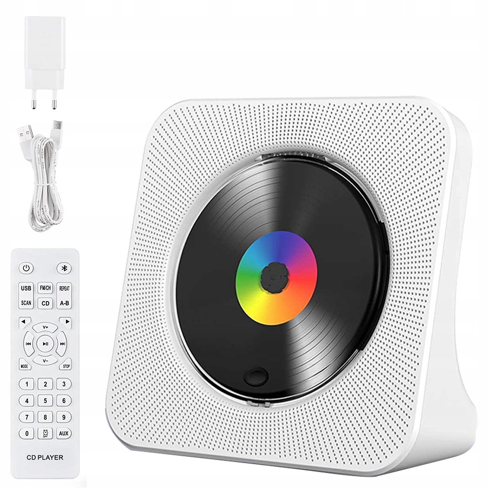 CD Přehrávač, Duální Stereo Reproduktory Hi-fi Bluetooth 5.0 Led Usb