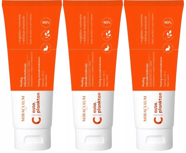 3 x Miraculum Asta.Plankton C Peeling Mikrodermabraze vyhlazuje vrásky