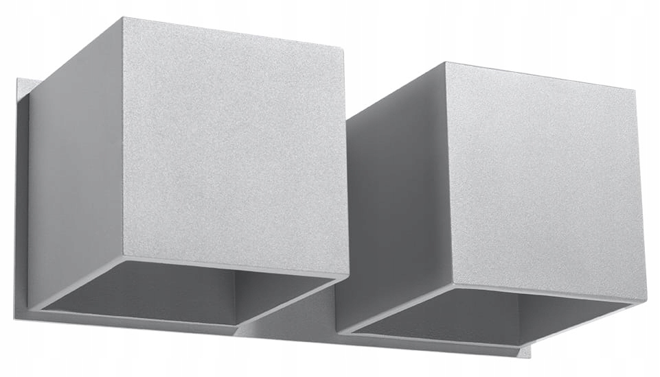 Nástenné svietidlo Quad 2 G9 Sivý hliník Sollux Lighting