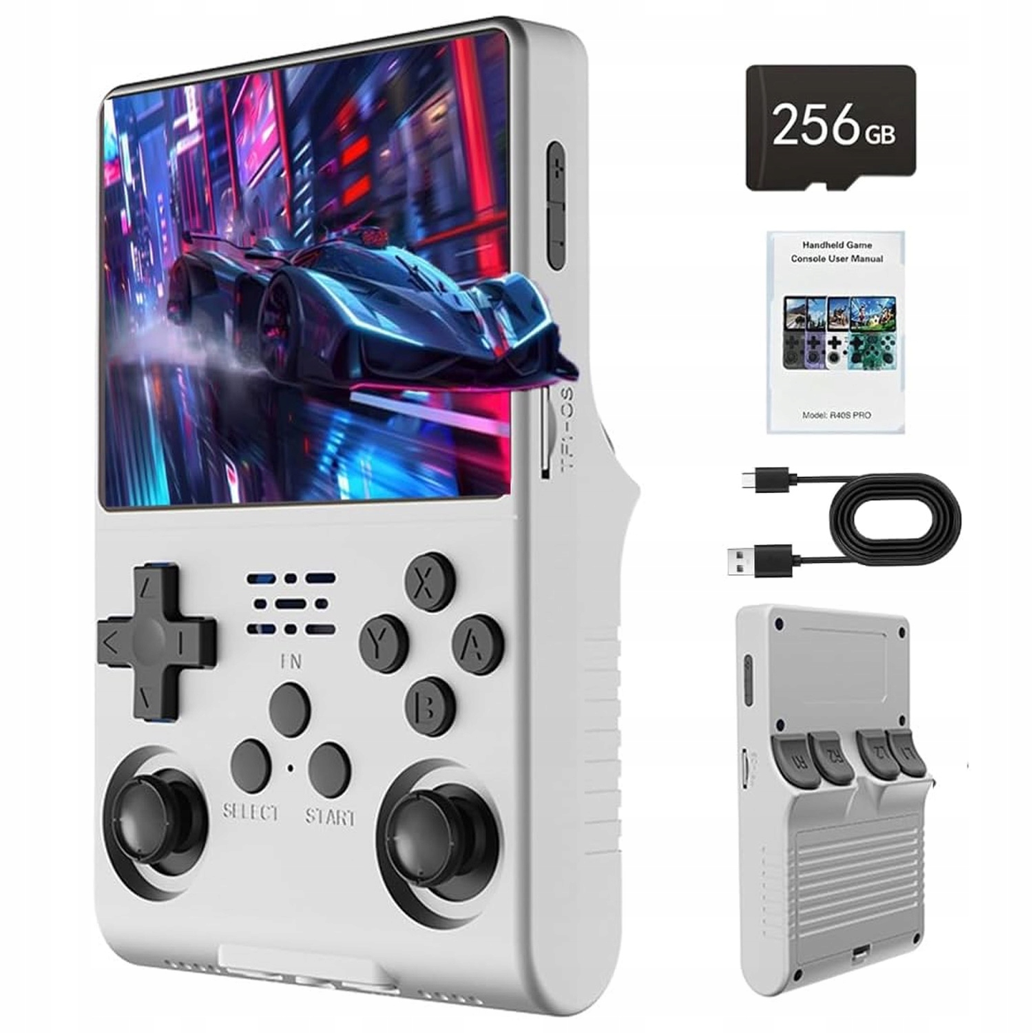 Gra Przenośna Mobilna Konsola Retro R40S Pro 256GB Linux 15000 Gier Type-c