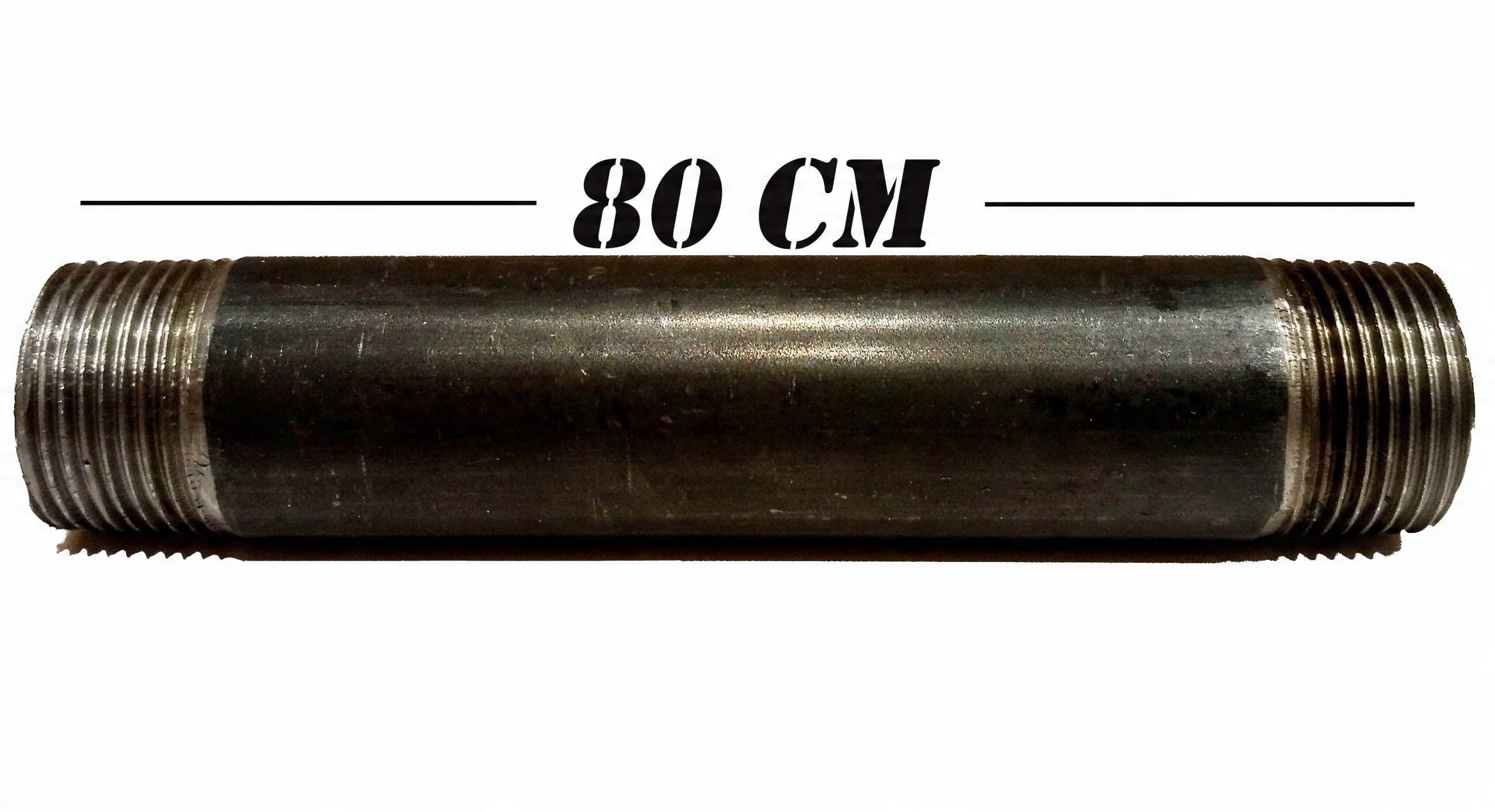 

Rura stalowa czarna gwintowana 1" 80 cm