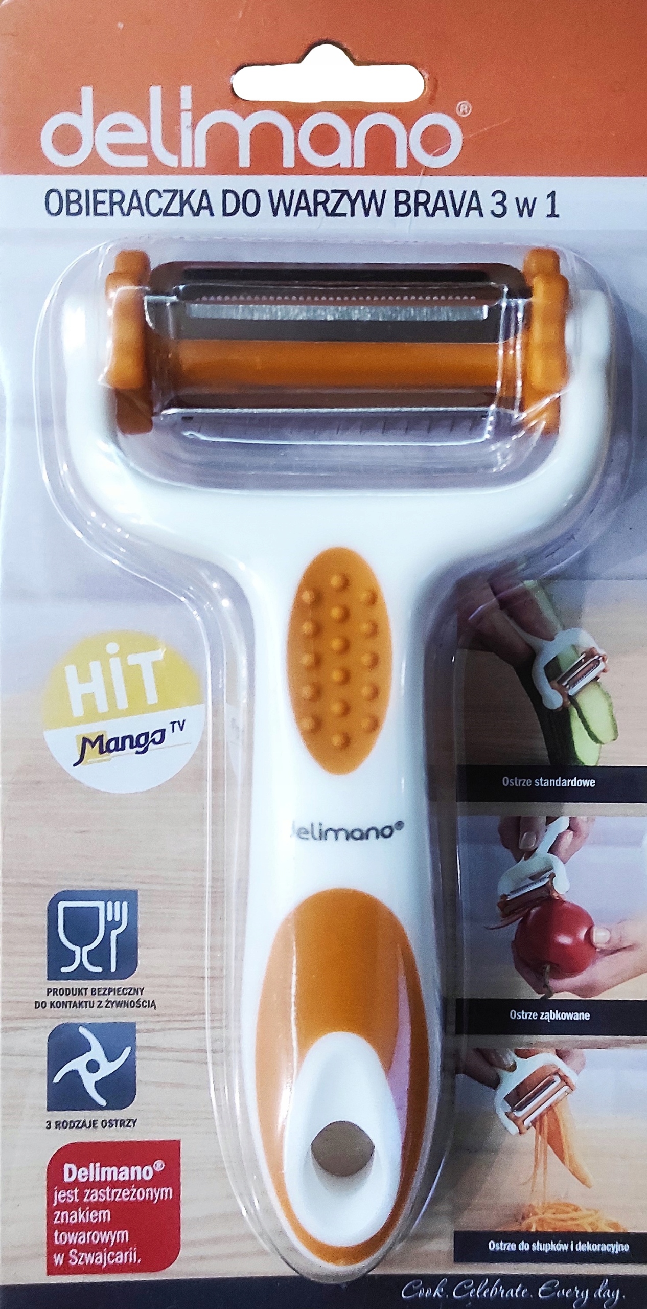 

Obieraczka do warzyw Brava 3w1 DelimanoHIT Mango
