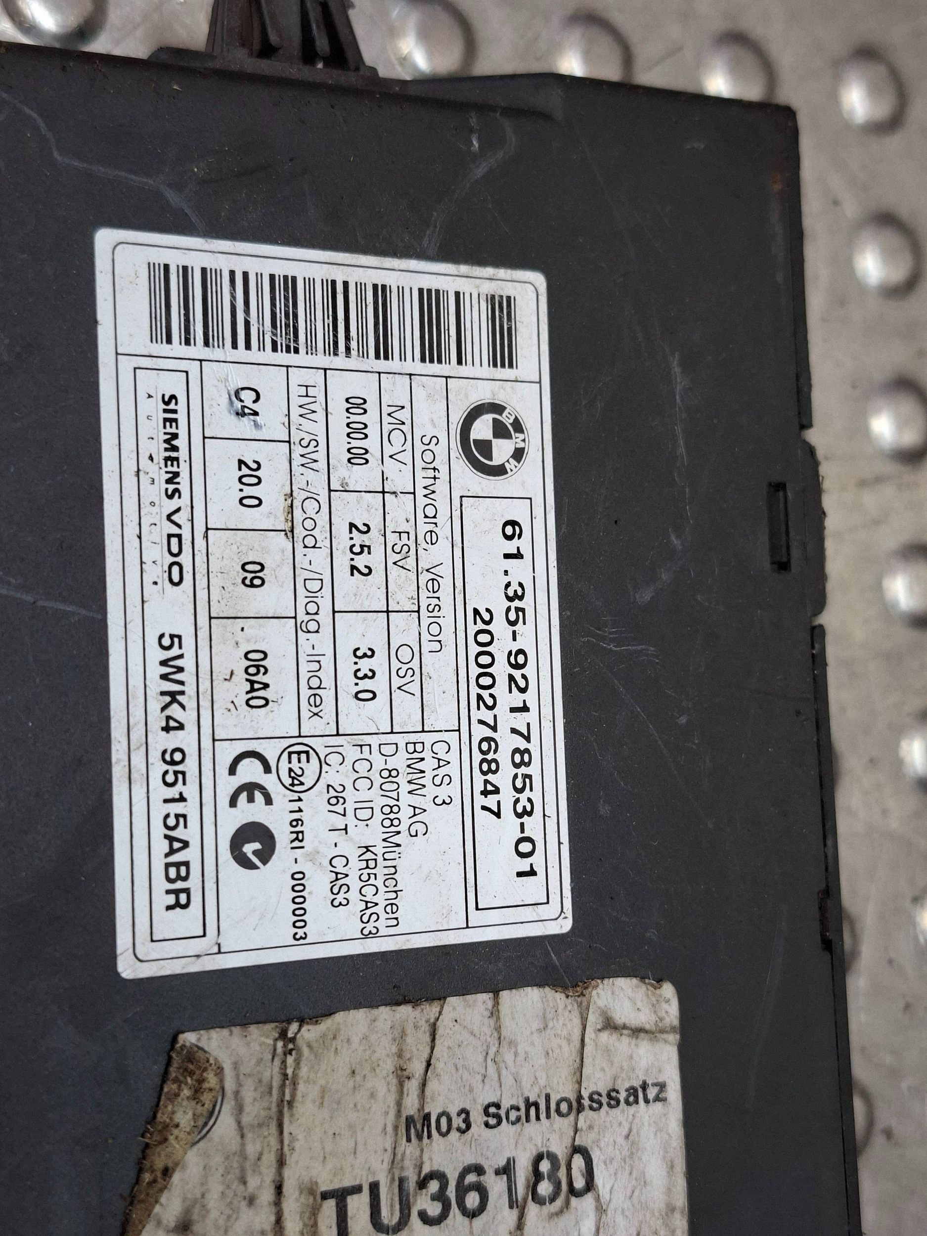 module control unit CAS MINI COOPER R56 06- BMW 1 9217853