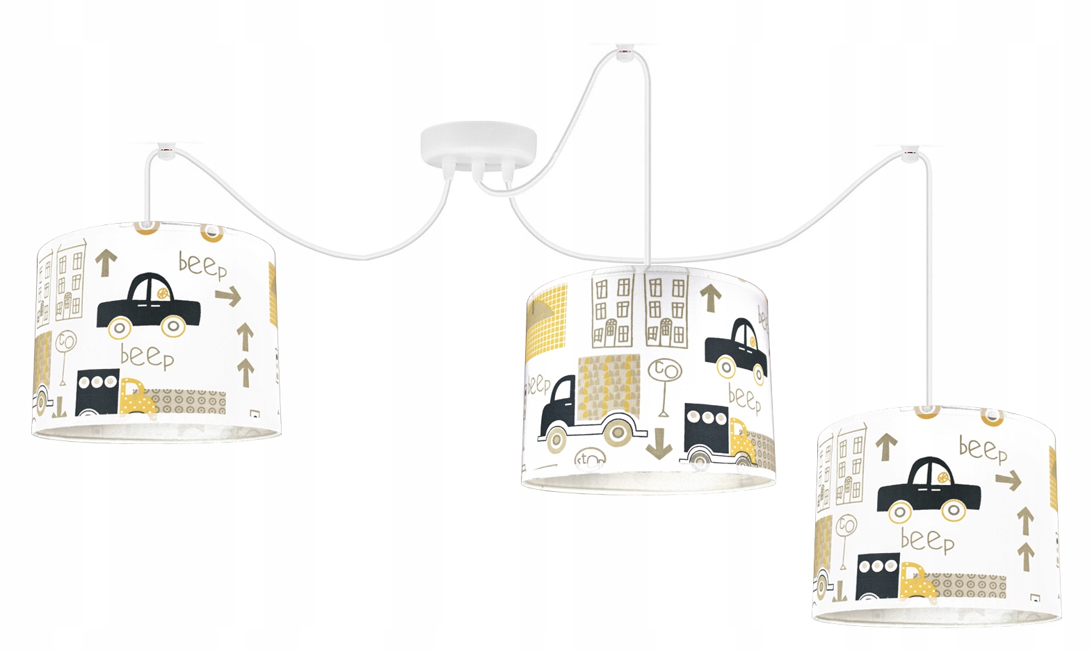 

Lampa Wisząca Żyrandol Sufitowa Autka 3 Led Pająk