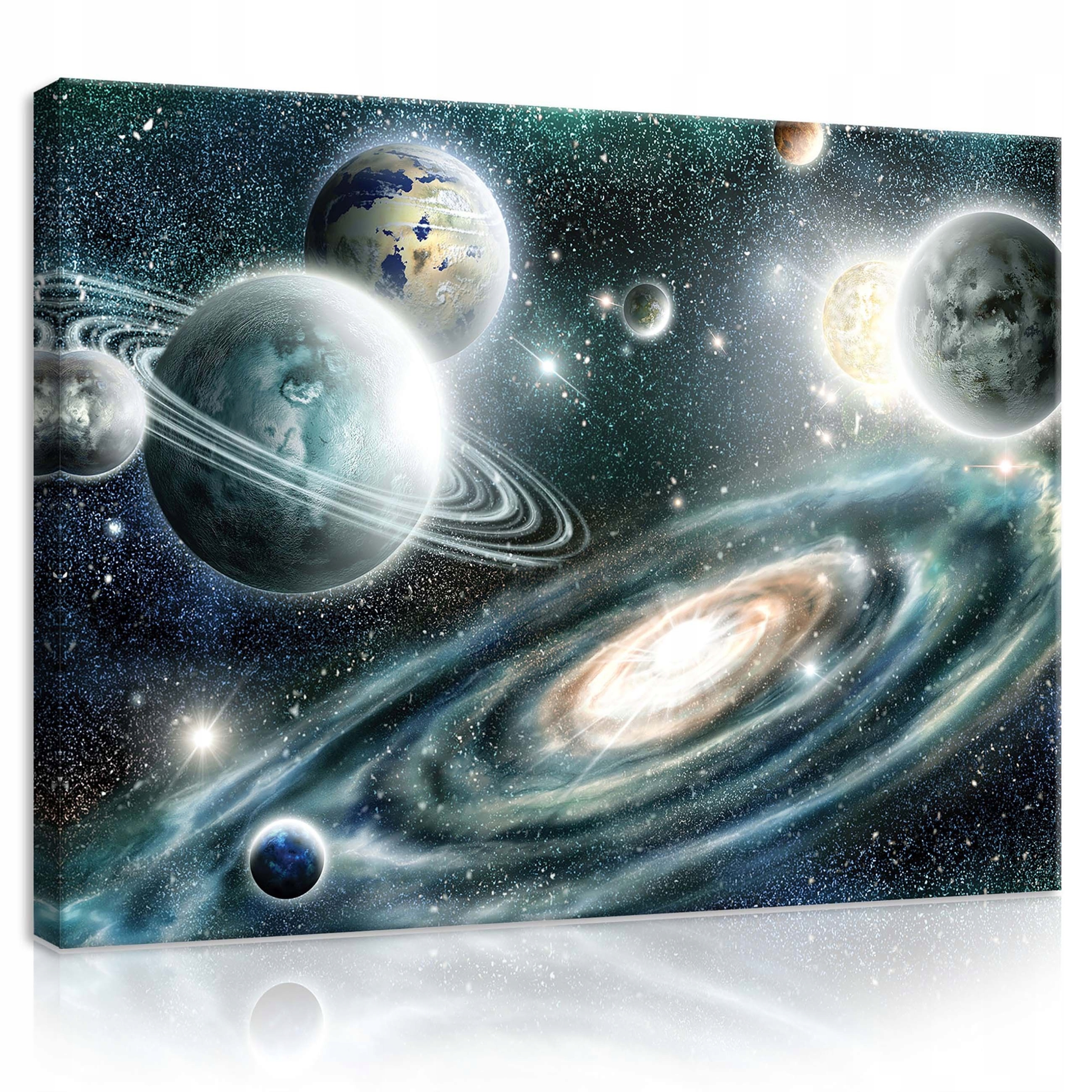Obraz 80x60 Vesmír planety hvězdy galaxie mlhovina Saturn krajina