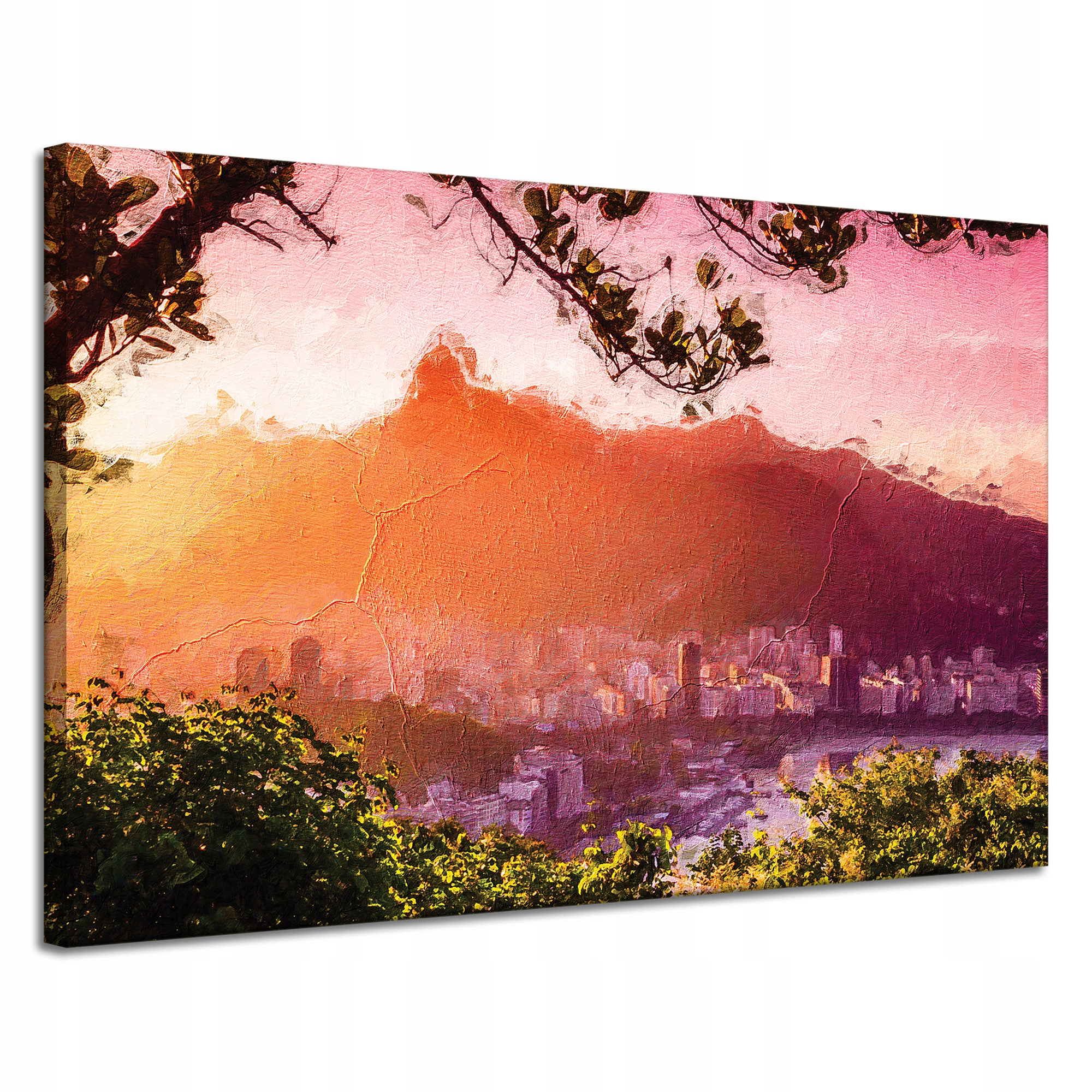 Obraz na plátně Stará fotografie Město Západ Slunce 120x80 cm