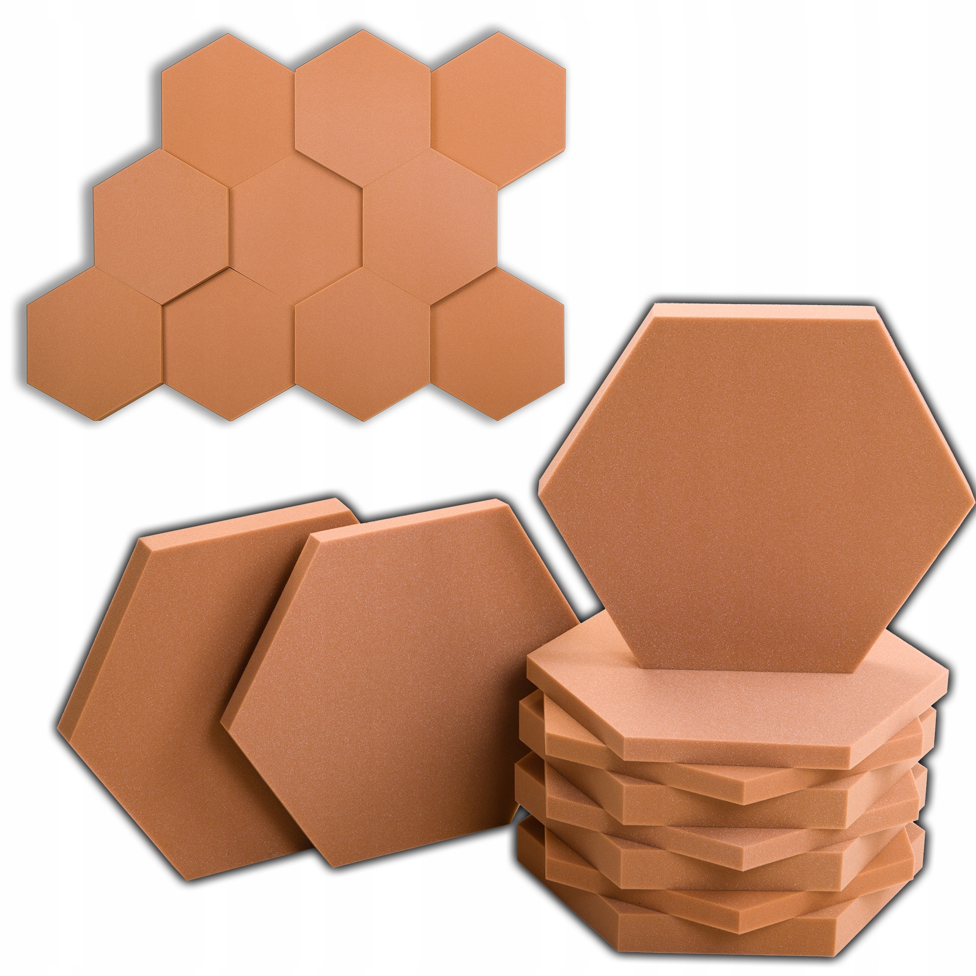 Dekorativní akustické panely šestiúhelník redukující stěnu hexagon bitmat