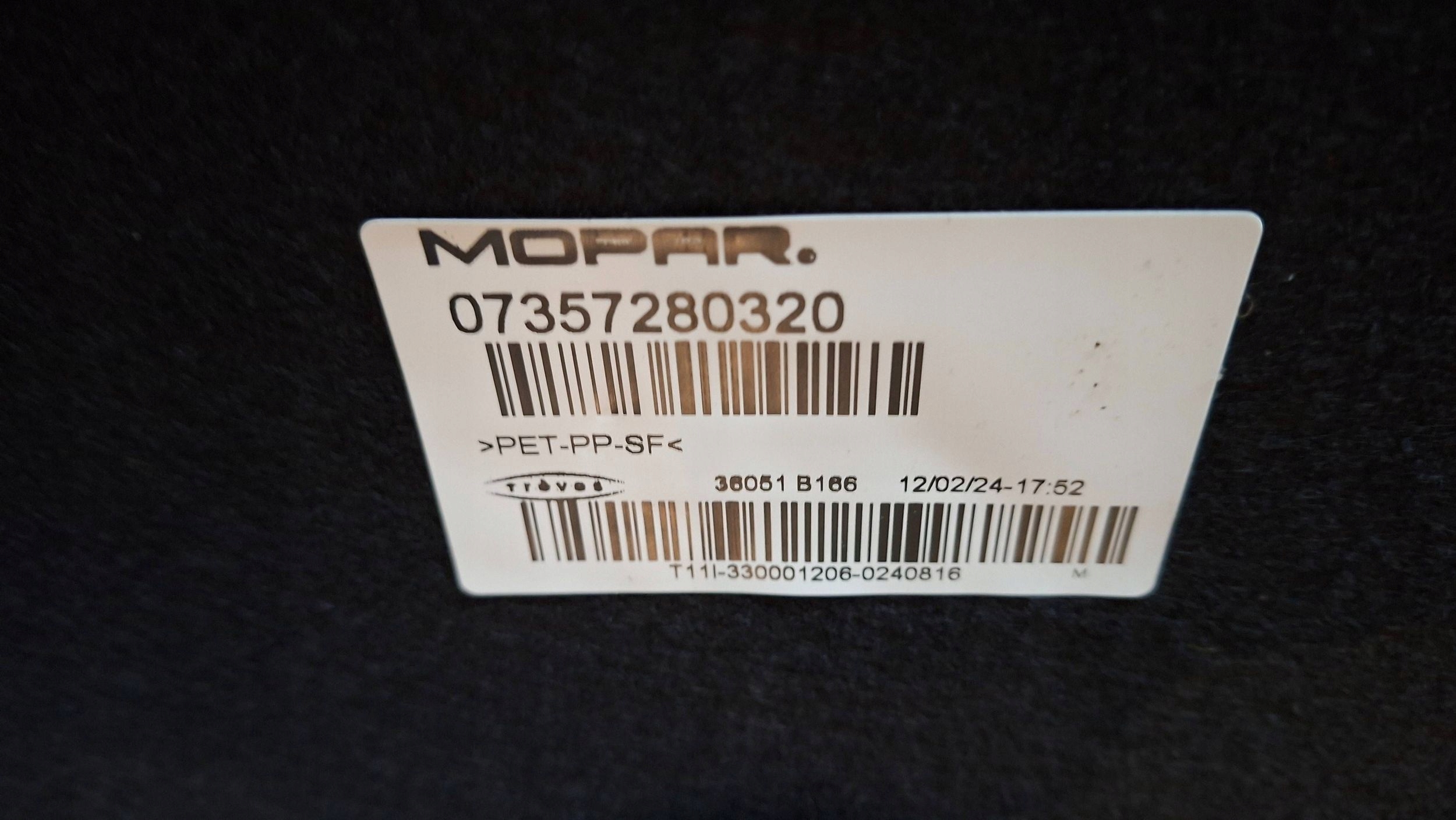 upholstery boot left rear part 7357280320 FIAT DOBLO II 2010