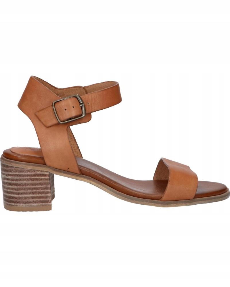 Kickers Kožené Sandály Hnědé Na Podpatku 41 J1A