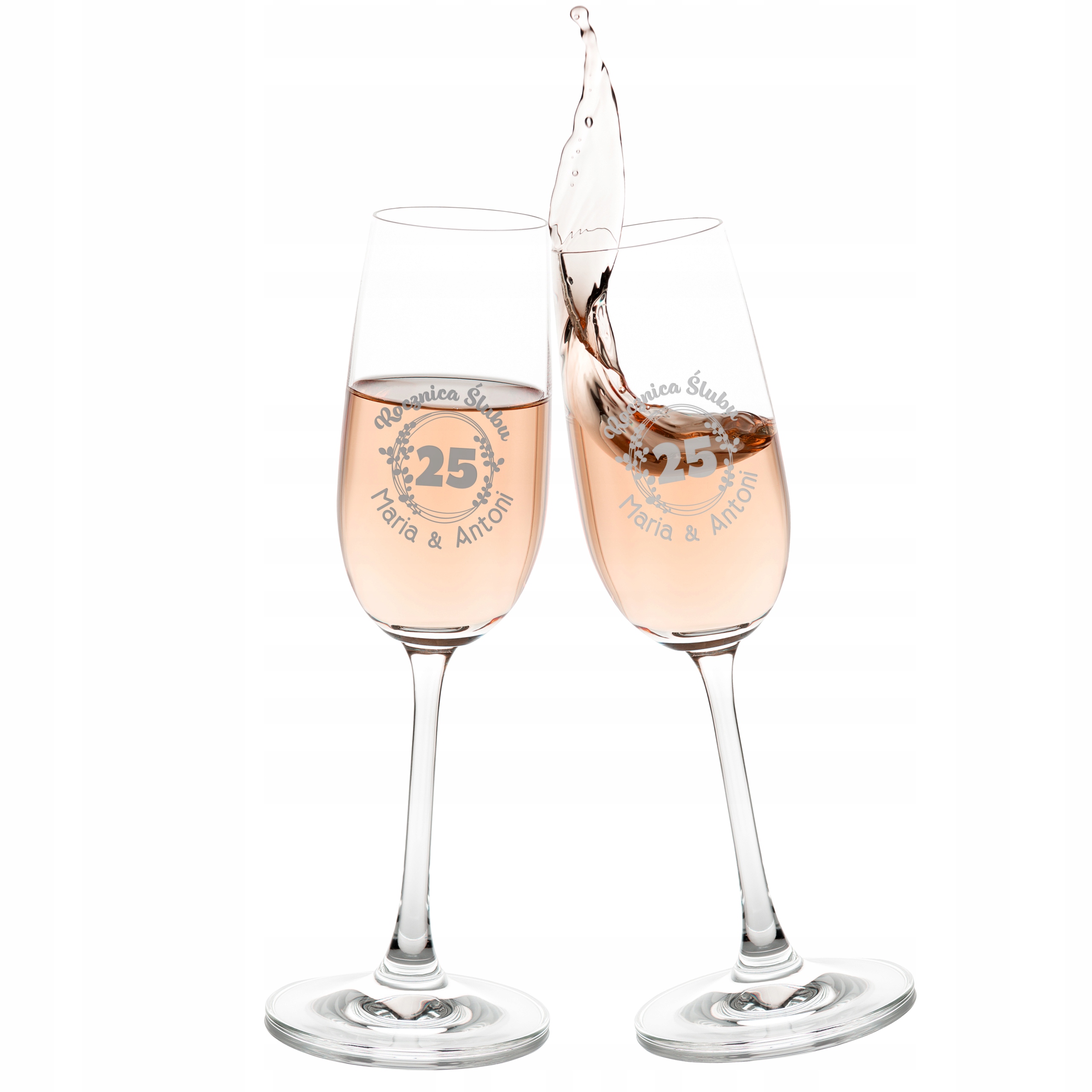 KIELISZKI Z GRAWEREM PREZENT NA ŚLUB KIELISZKI DO SZAMPANA ROCZNICA ŚLUBU