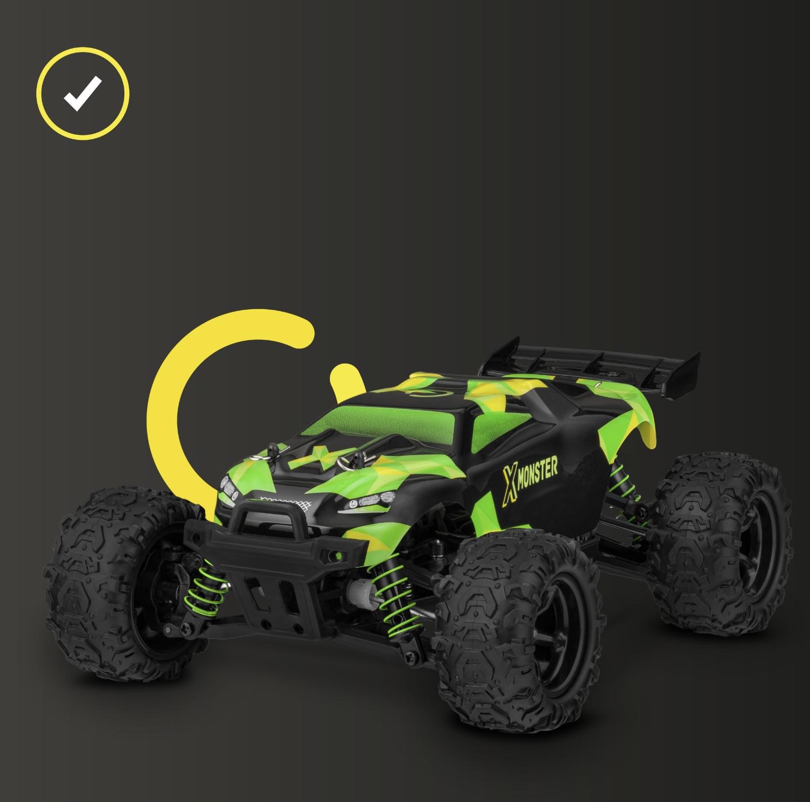 Samochód zdalnie sterowany TERENOWY RAJDOWY 4x4 100m OVERMAX MONSTER 45km/h Skala 1:18