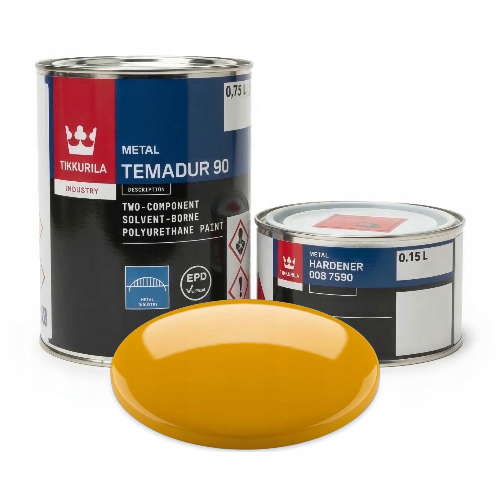 Farba Poliuretanowa Temadur 90 Jcb Maszyny Budowlane 1L [zestaw]