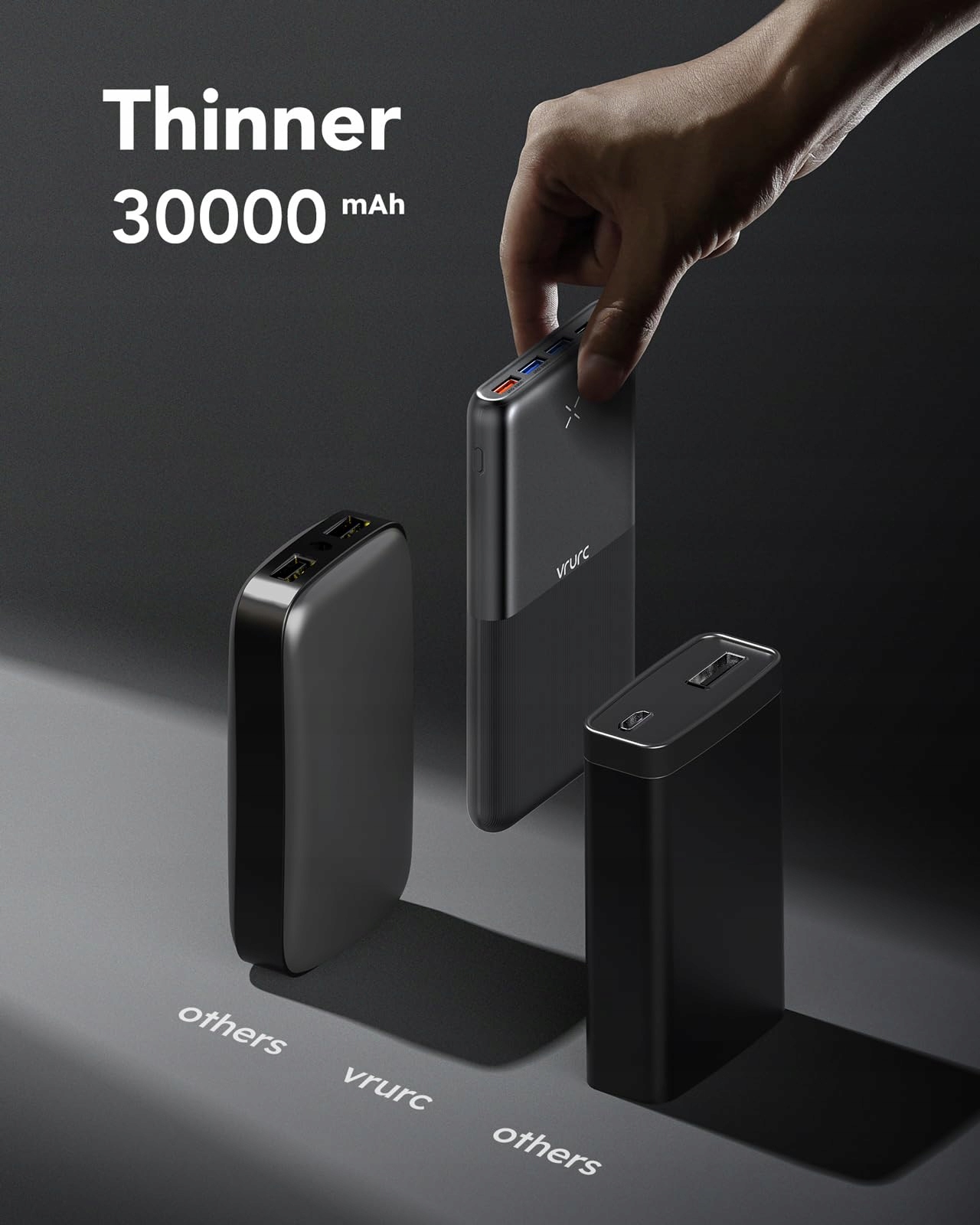 VRURC Power Bank 30000mAh Szybkie Ładowanie USB C dla iPhone — miniatura 7