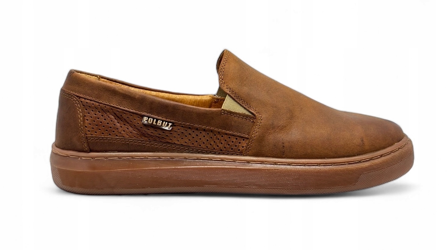 Karamelový sportovní mokasíny, prodyšné, velikost 40