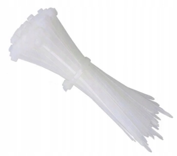 Opaski Zaciskowe Kablowe Trytki Ziperki Trytytki 4,8x200 Białe 100 Sztuk