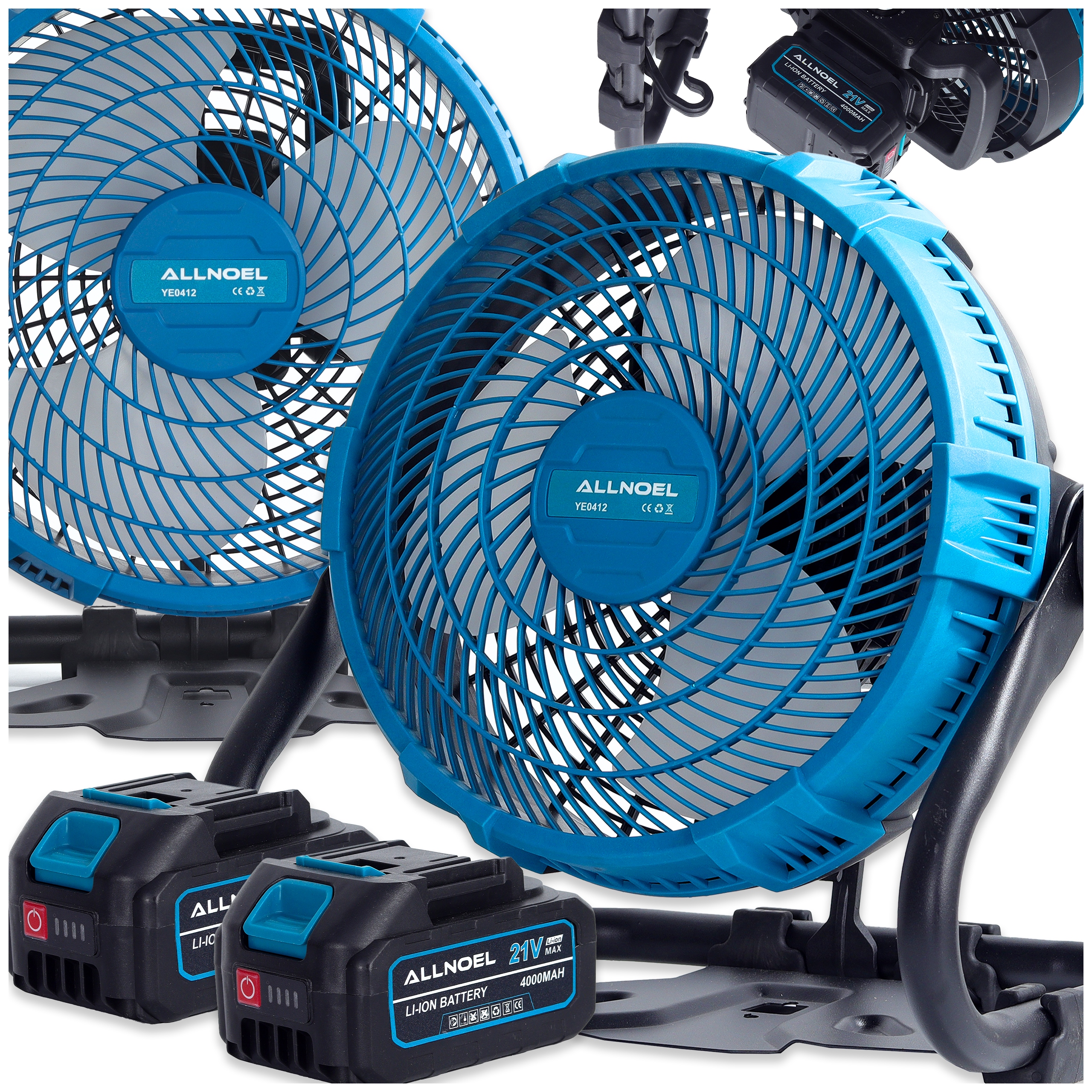 Přenosný Akumulátorový Ventilátor 4AH 21V, Kompaktní