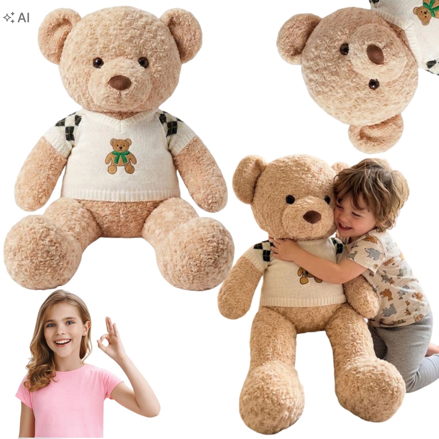 Wielki Miś Pluszowy Maskotka Duży Pluszak Misiu Przytulanka Zabawka 120CM