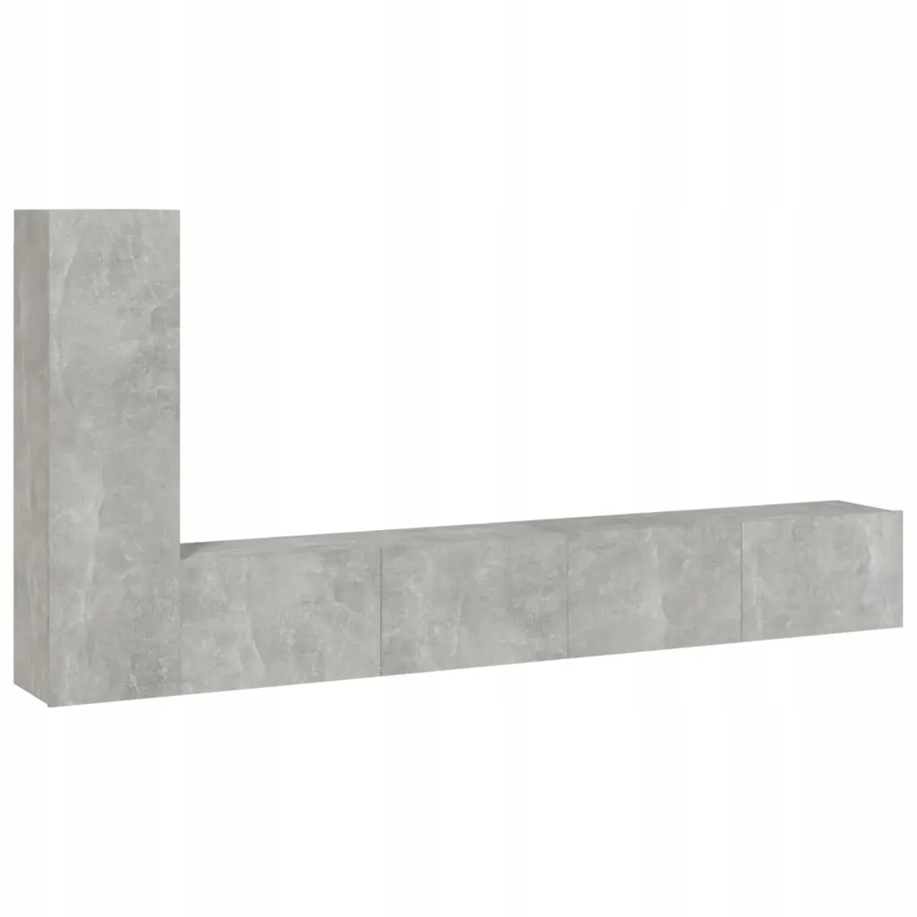 Zestaw Szafek Tv Beton 3szt. drewno 100x30x30, 30,5x30x110 cm szary