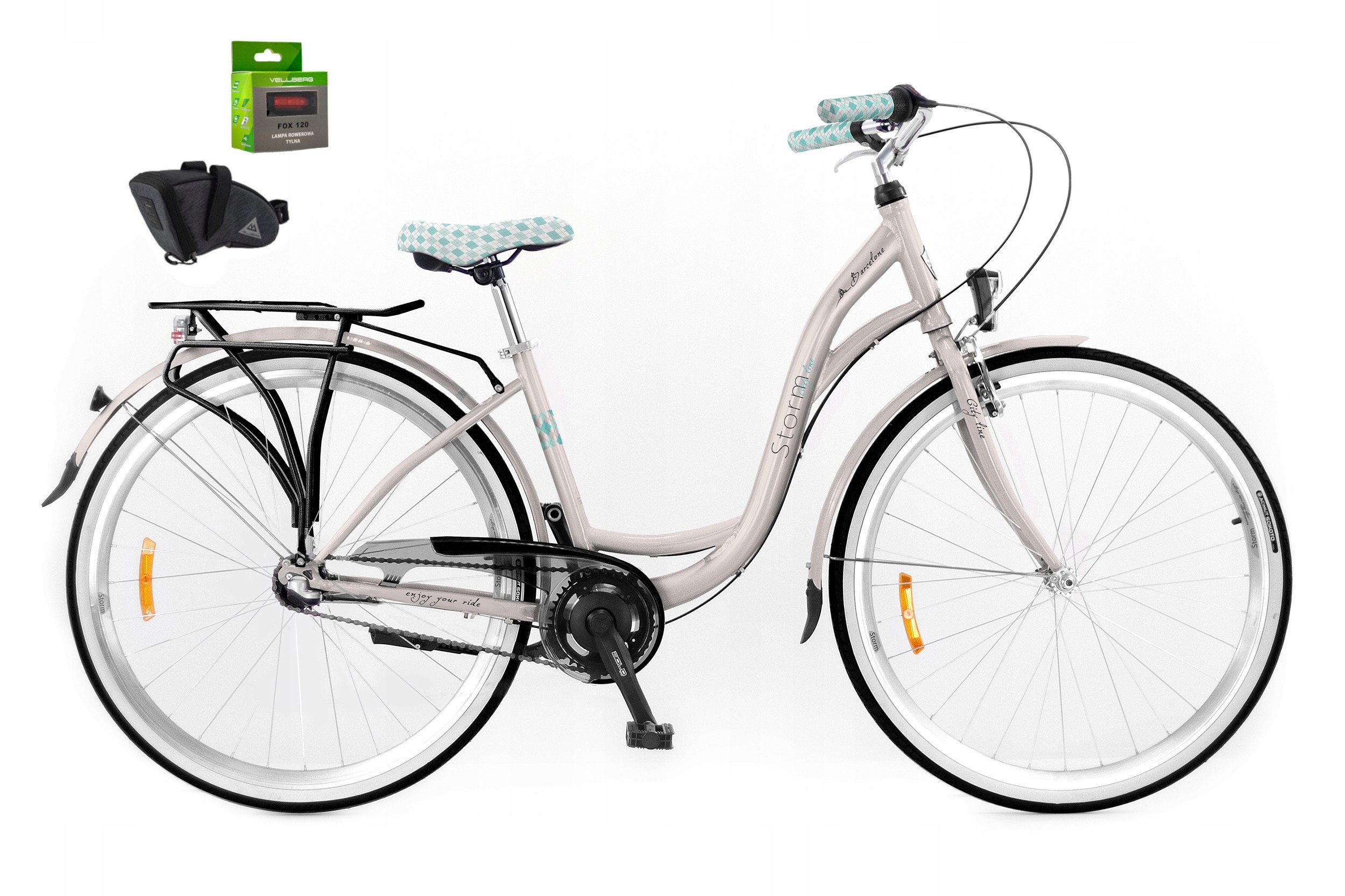 Rower 28 Storm Barcelona D Nexus 3 Biegi Cappucino Gratisy