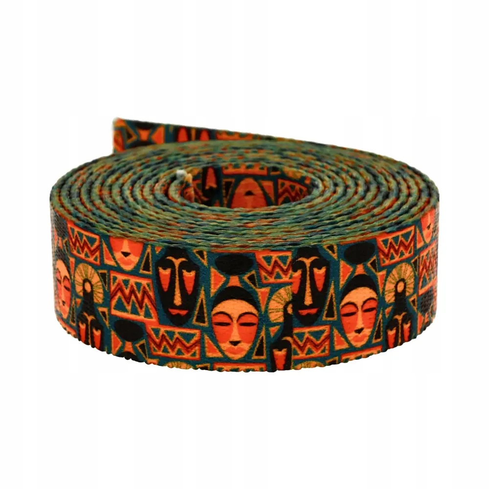 Popruh s potiskem Sublimace Africa Faces 48 m hladká 1,7 mm 50 mm