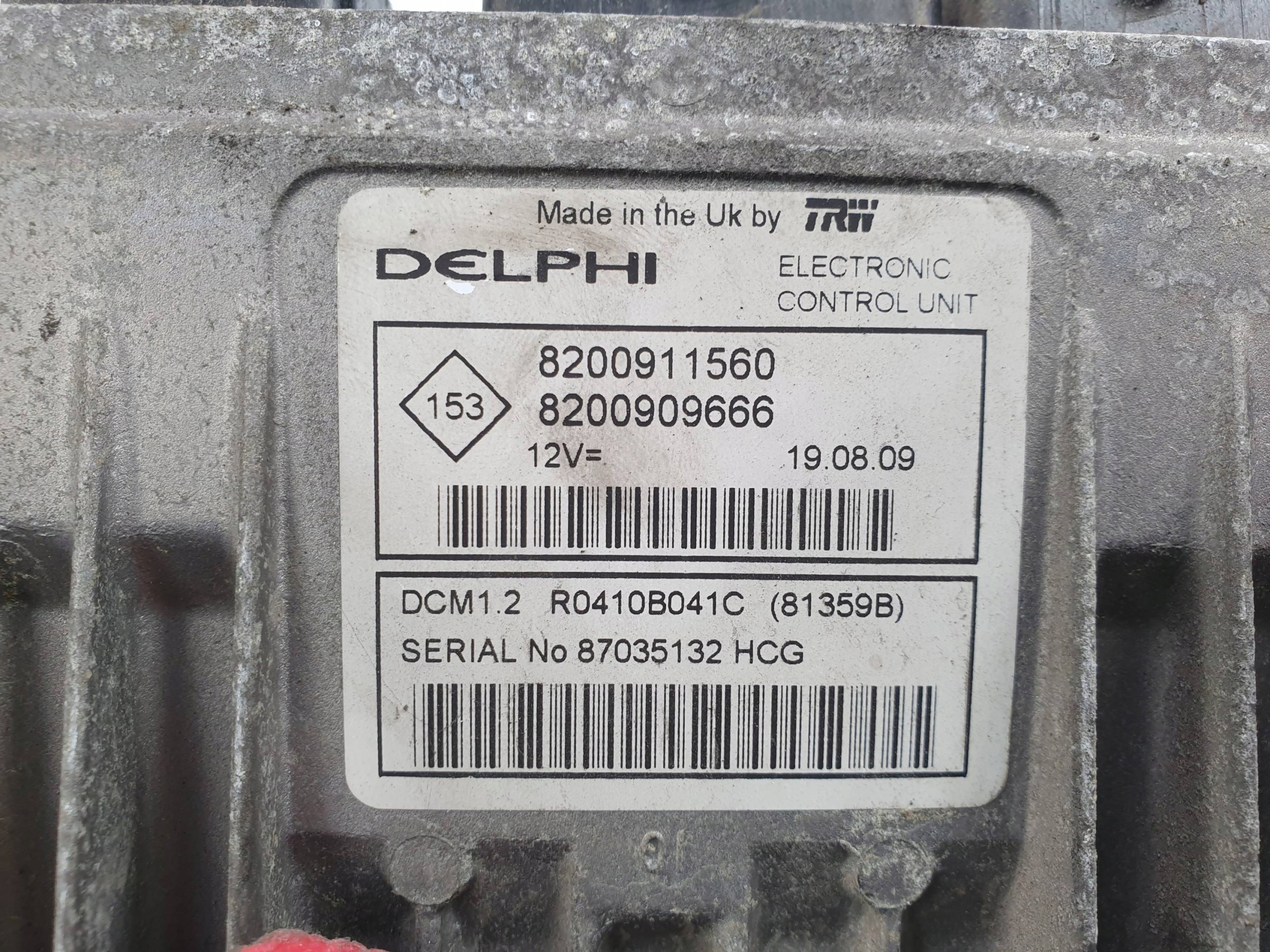 computer motore ECU 8200911560 RENAULT CLIO III